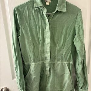 Billabong Sage Green Long Sleeve Jumpsuit